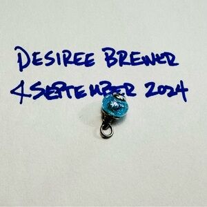 James Avery Retired Blue Glitter Hope Anchor Finial